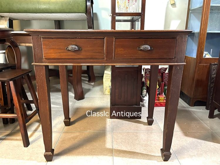 โต๊ะบัญชี ขาศร ไม้สักโบราณเก่าสะสม รูปที่ 2