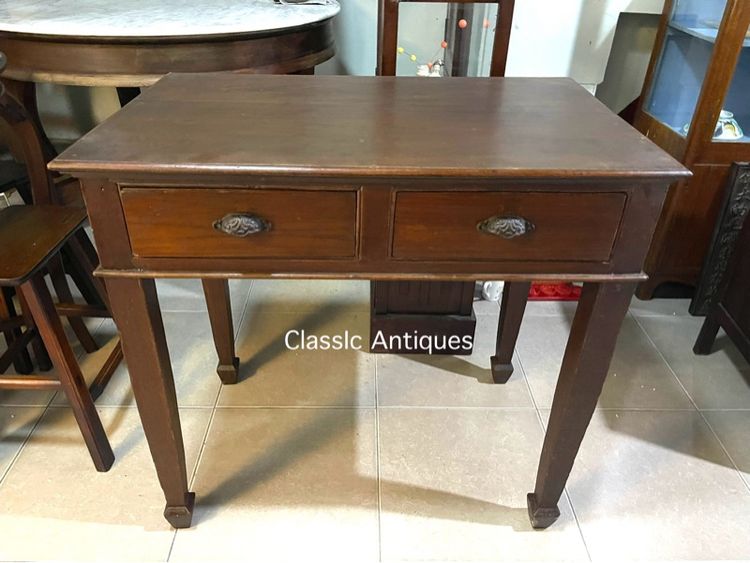 โต๊ะบัญชี ขาศร ไม้สักโบราณเก่าสะสม รูปที่ 6