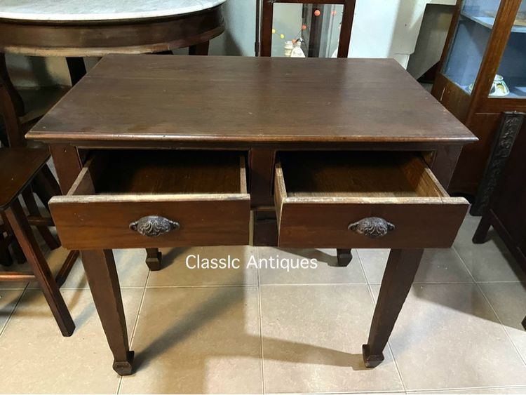 โต๊ะบัญชี ขาศร ไม้สักโบราณเก่าสะสม รูปที่ 11