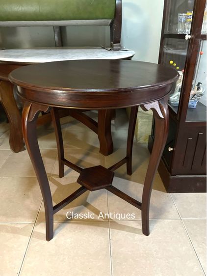 โต๊ะกลม ไม้สักโบราณเก่าสะสม รูปที่ 6