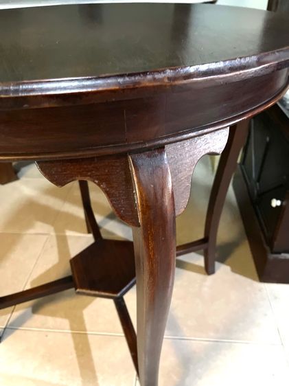 โต๊ะกลม ไม้สักโบราณเก่าสะสม รูปที่ 3