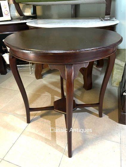 โต๊ะกลม ไม้สักโบราณเก่าสะสม รูปที่ 2