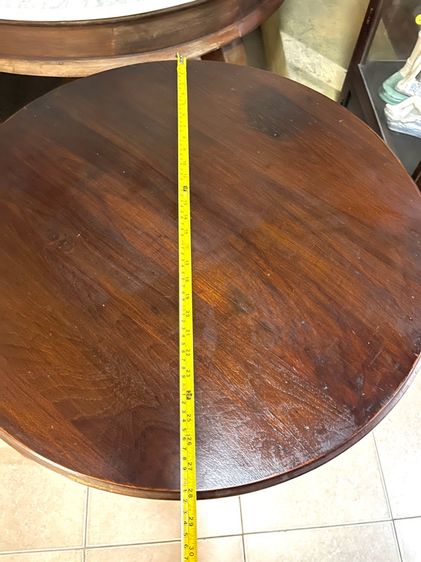โต๊ะกลม ไม้สักโบราณเก่าสะสม รูปที่ 7