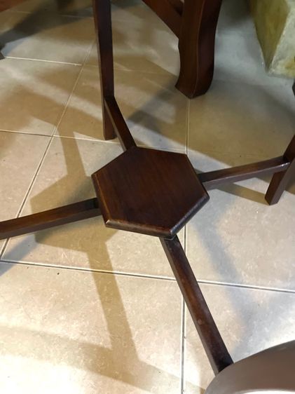 โต๊ะกลม ไม้สักโบราณเก่าสะสม รูปที่ 5