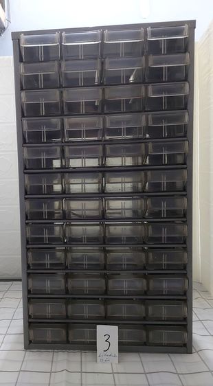 ตู้ใส่อะไหล่โครงเหล็กหนา48ช่อง ลิ้นชักพลาสติก มือสอง มีหลายตู้  รูปที่ 7
