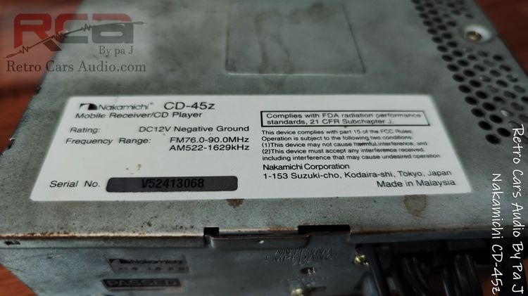 NAKAMICHI CD-45z วิทยุรถยนต์ รูปที่ 5