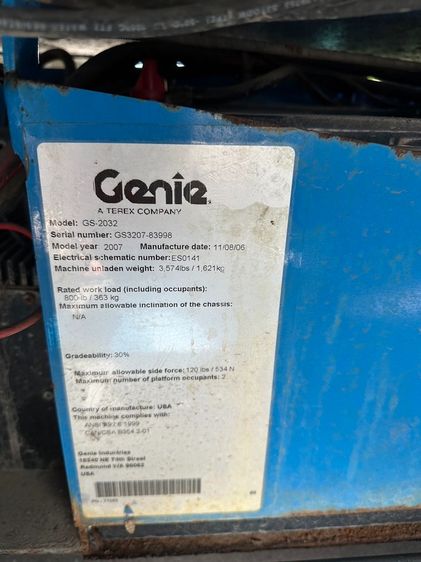 GS-2032 - Scissor Lift รถกระเช้าไฟฟ้า ขากรรไกร สูง 6m.8m.by OEK 098-5625920 รูปที่ 9