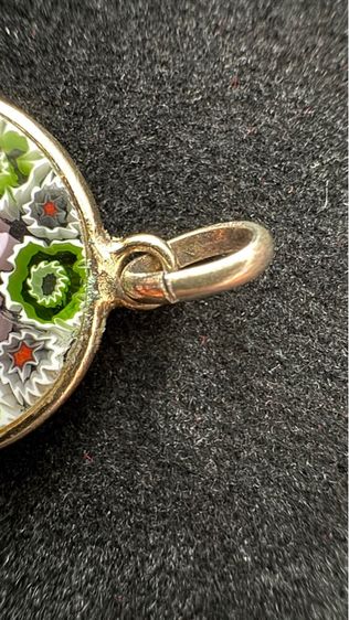 จี้แก้วมูราโน ลายดอกไม้ สีเขียวเงินแท้ รูปที่ 5