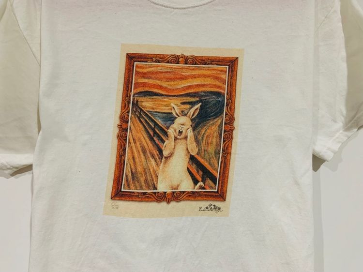 เสื้อยืดวินเทจ ลายสวย แท้ 💯 size L ขนาด อก 21.5 ยาว 27.5 นิ้ว สภาพดีมาก ลายสวย ทรงสวย เนื้อผ้าดีมาก หายากน่าสะสมครับ รูปที่ 2