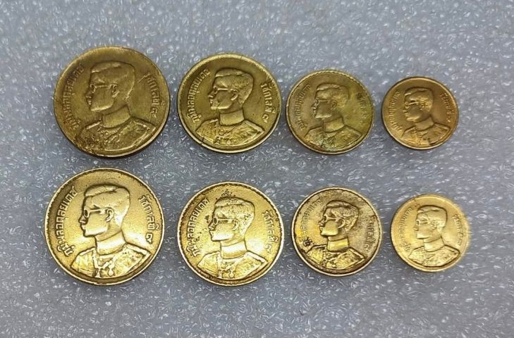 เหรียญกษาปณ์พระบรมรูป-ตราแผ่นดิน ปี 2493 รวม 8 เหรียญ รูปที่ 2