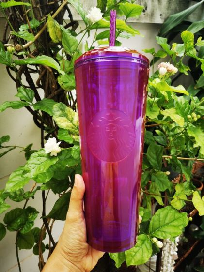 แก้ว​สตาร์บัค​ Starbucks​ สีม่วง​ Vivid​ Violet​ เหลือใบเดียว​ 600​ บาท​  ส่งฟรี รูปที่ 2