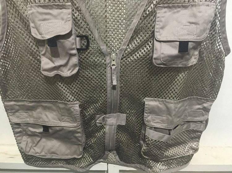 เสื้อกั๊ก(แจ็คเก็ตแขนกุด) สีกากีอมเทา รูปที่ 4