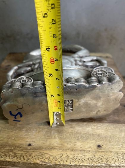 ปู กองเงินกองทอง ทองเหลืองกะไหล่เงิน สะสมA5 รูปที่ 11