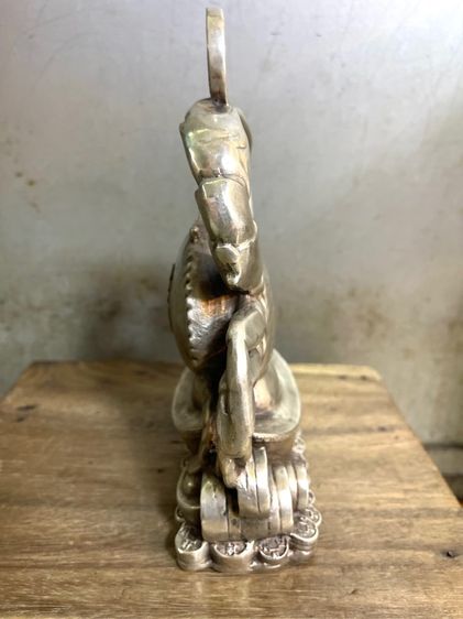 ปู กองเงินกองทอง ทองเหลืองกะไหล่เงิน สะสมA5 รูปที่ 5