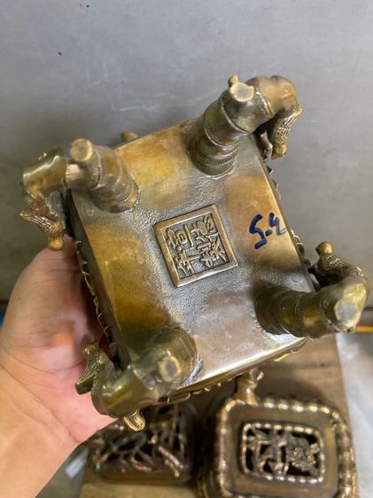 กระถางกำยาน ข้อไผ่ทองเหลือง ชุดใหญ่ A16 รูปที่ 13