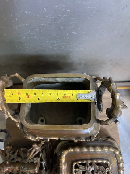 กระถางกำยาน ข้อไผ่ทองเหลือง ชุดใหญ่ A16 รูปที่ 12