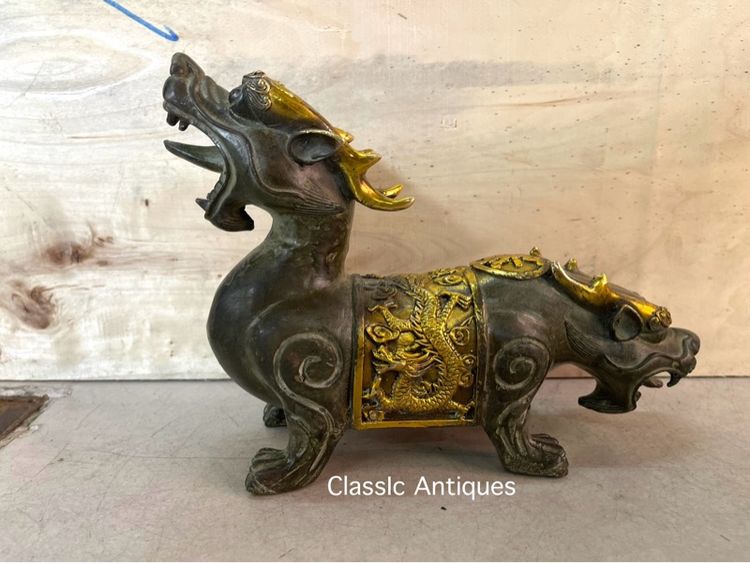 ปี่เซียะ สองปาก ทองเหลืองสะสม รูปที่ 5