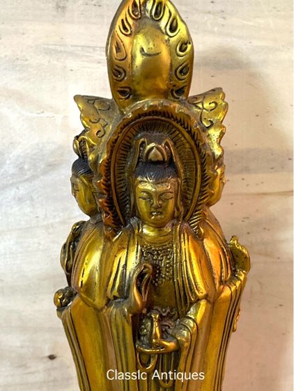 เจ้าแม่กวนอิม ทองเหลืองสะสมA23 รูปที่ 2