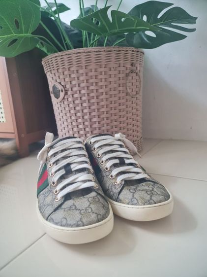 gucci sneakers 548950 size 37ยาว 24cm มือสองขายตามสภาพขอคนรับได้ รูปที่ 2