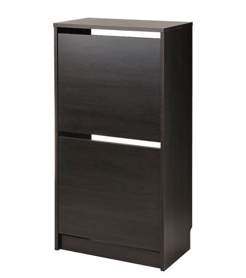 ตู้รองเท้า 2 ช่อง น้ำตาลดำ 49x28x93 รูปที่ 9