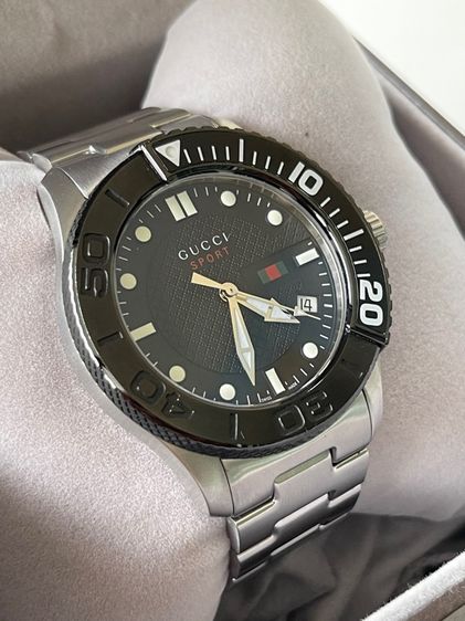 GUCCI G Timeless Sports Quartz Black Sporty Men’s Watch YA126249 รูปที่ 5