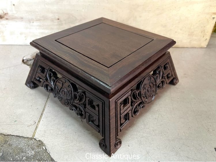 กี่ ไม้แกะสลัก ลาย 4 สัตว์จตุรเทพสะสม C24 รูปที่ 4