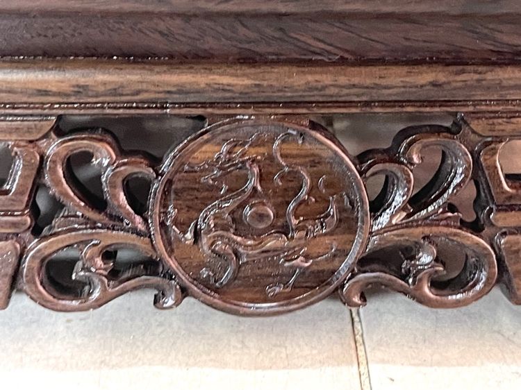 กี่ ไม้แกะสลัก ลาย 4 สัตว์จตุรเทพสะสม C24 รูปที่ 8