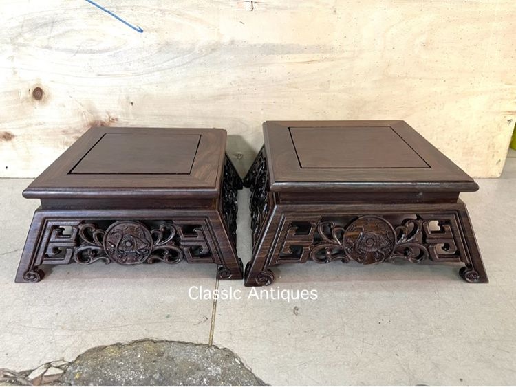 กี่ ไม้แกะสลัก ลาย 4 สัตว์จตุรเทพสะสม C24 รูปที่ 3