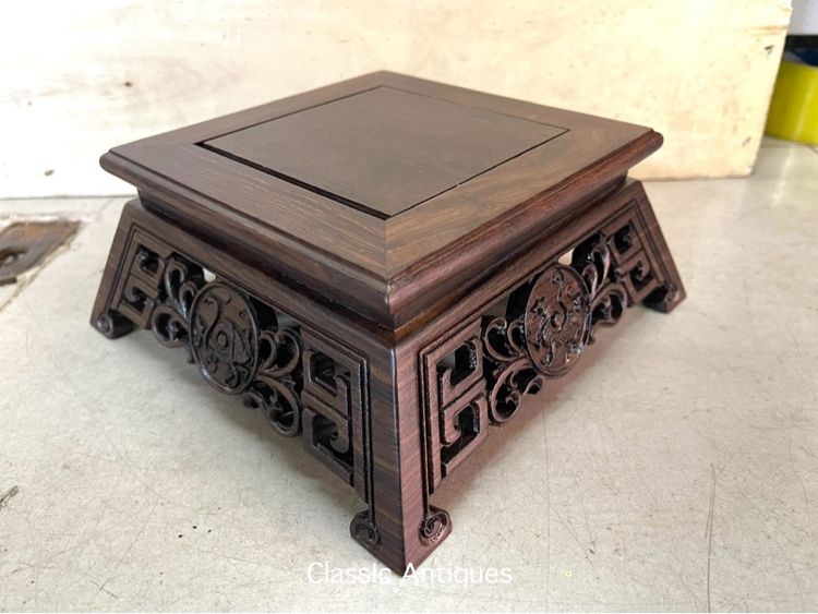 กี่ ไม้แกะสลัก ลาย 4 สัตว์จตุรเทพสะสม C24 รูปที่ 14