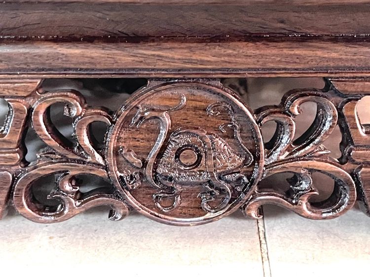 กี่ ไม้แกะสลัก ลาย 4 สัตว์จตุรเทพสะสม C24 รูปที่ 7