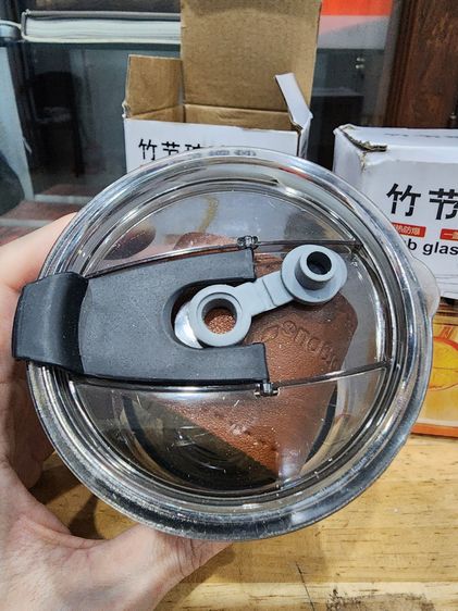 แก้วน้ำ ของใหม่ เก่าเก็บเดิมๆ สวย หายาก แก้ว กระจก พร้อมฝาปิด พร้อมส่ง 2 ชิ้น เหมาๆ  รูปที่ 4