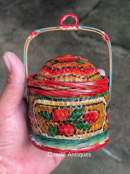 ตะกร้าจีนจิ๋ว โบราณเก่าสะสมA5