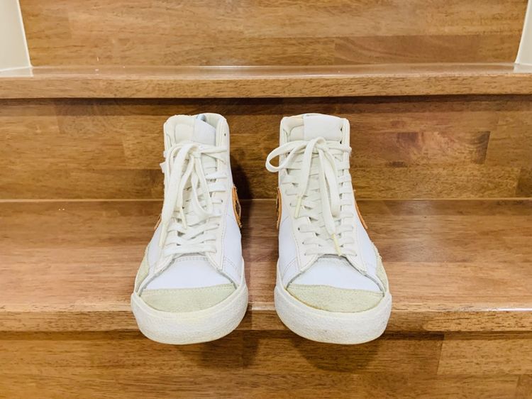 รองเท้า NIKE โลโก้เป็นหนังลายเสือ แท้ 💯 เบอร์ 38 JP 25 cm คนเท้า 24.5-25.5 cm ใส่ได้ สภาพดีมาก พื้นเต็ม ทรงสวย ดีเทลดี หายากน่าสะสมครับ รูปที่ 4