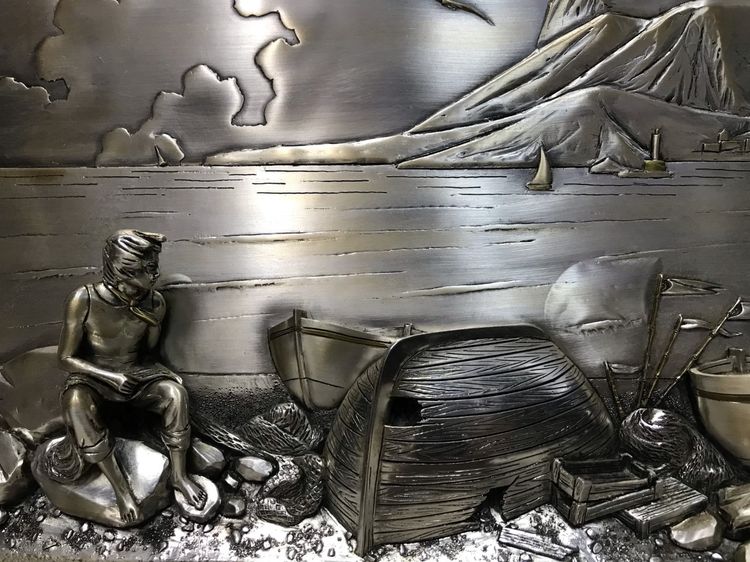 รูปภาพติดผนัง ของศิลปิน Valenti  ประเทศ ITALY เป็นงาน hand made จาก Silver Plate 3D  รูปที่ 3