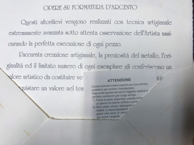 รูปภาพติดผนัง ของศิลปิน Valenti  ประเทศ ITALY เป็นงาน hand made จาก Silver Plate 3D  รูปที่ 8