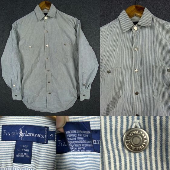 อื่นๆ อื่นๆ แขนยาว Polo Ralph Lauren เสื้อเชิ้ตกระดุมโลหะ POLO RALPH LAREN 💯 size  ขนาดวัดจริง อก 22 ยาว 29 สภาพดีมาก ดีเทลดี ทรงสวย เนื้อผ้าดีมาก หายากน่าสะสมครับ