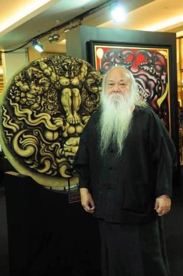 เหรียญสุริยะภูมิจักรวาล  ครบรอบ73ปี อาจารย์ถวัลย์ ดัชนี ของแท้ เหรีญเงิน รูปที่ 2