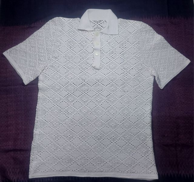 255 เสื้อถักโครเชต์, เสื้อถักโครเชต์คอโปโล รูปที่ 2