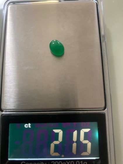 💚พลอยโมรา ทรงไข่ หลังเบี้ย  รูปที่ 5