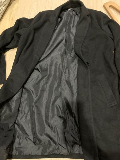  เสื้อ OverCoat โค้ท สีดำ กันหนาว กันลม ยาวบุซับใน มีซับใน หนาอุ่น ใส่กันลม ไม่หนัก  Oversize  ซืัอจากญี่ปุ่น แบรนด์ ญี่ปุ่น spray premium รูปที่ 5