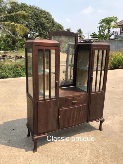 ตู้ สองเกลอ ไม้สักโบราณ เก่าสะสม รูปที่ 4