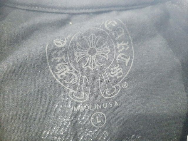 ขอขายเสื้อทีเชิ้ตแขนยาวแบรนด์เนมของยี่ห้อ Chrome heart สีดำ ไซส์ L made in USA แท้ รูปที่ 7