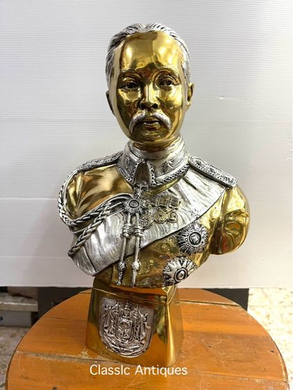 รูปปั้นเสด็จพ่อ ร.5 ครึ่งองค์ทองเหลืองA2 รูปที่ 7