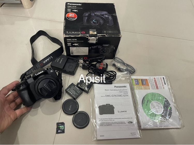 กล้องมิลเลอร์เลส ไม่กันน้ำ กล้อง PANASONIC Lumix DMC-G7 KIT 14-42 สีดำ ทำไลฟ์สด Live streaming Vlog ได้