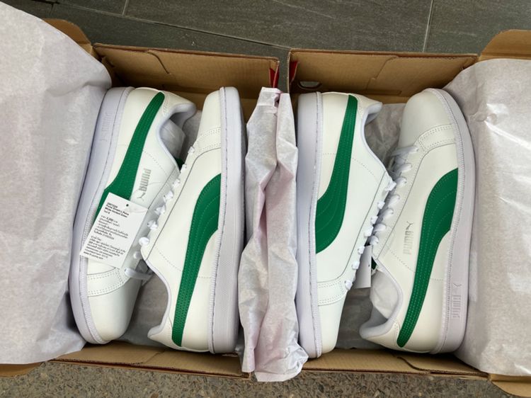   รองเท้าผ้าใบ PUMA รุ่นยอดนิยม รุ่น Smash L White Green สีขาว-เขียวของแท้ UK9.5 US10.5 EUR44 28.5cm. และ UK9 US10 EUR43 28cm. ของใหม่  รูปที่ 16