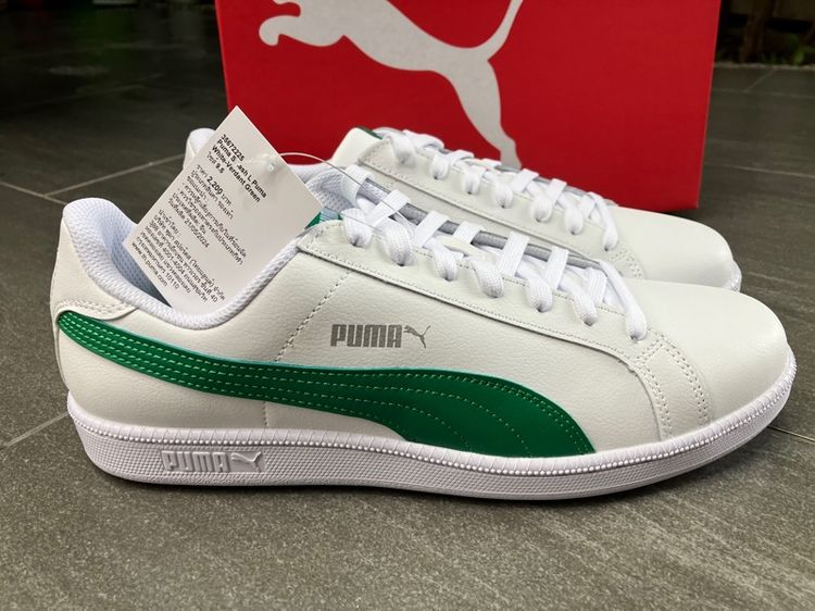   รองเท้าผ้าใบ PUMA รุ่นยอดนิยม รุ่น Smash L White Green สีขาว-เขียวของแท้ UK9.5 US10.5 EUR44 28.5cm. และ UK9 US10 EUR43 28cm. ของใหม่  รูปที่ 4