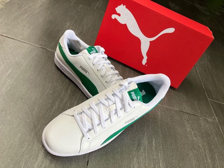   รองเท้าผ้าใบ PUMA รุ่นยอดนิยม รุ่น Smash L White Green สีขาว-เขียวของแท้ UK9.5 US10.5 EUR44 28.5cm. และ UK9 US10 EUR43 28cm. ของใหม่  รูปที่ 2