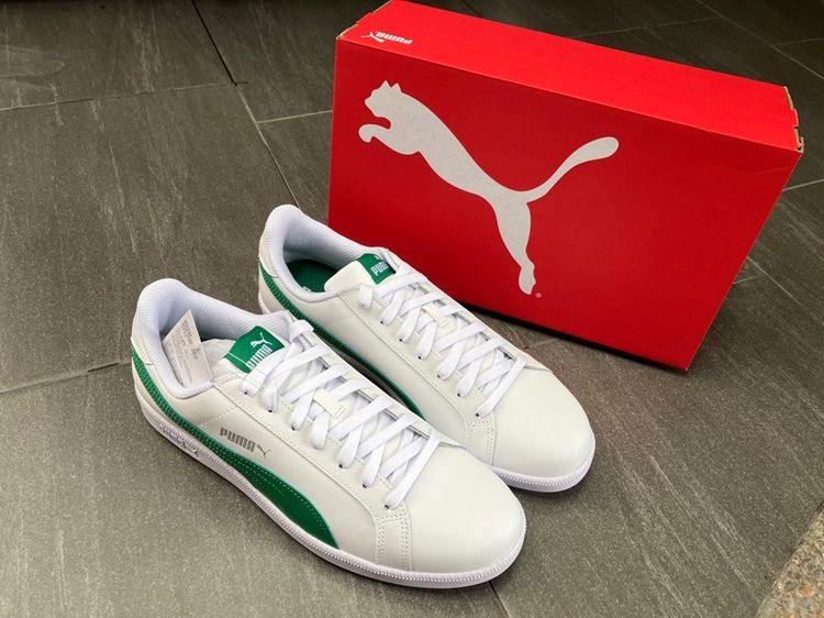   รองเท้าผ้าใบ PUMA รุ่นยอดนิยม รุ่น Smash L White Green สีขาว-เขียวของแท้ UK9.5 US10.5 EUR44 28.5cm. และ UK9 US10 EUR43 28cm. ของใหม่  รูปที่ 5