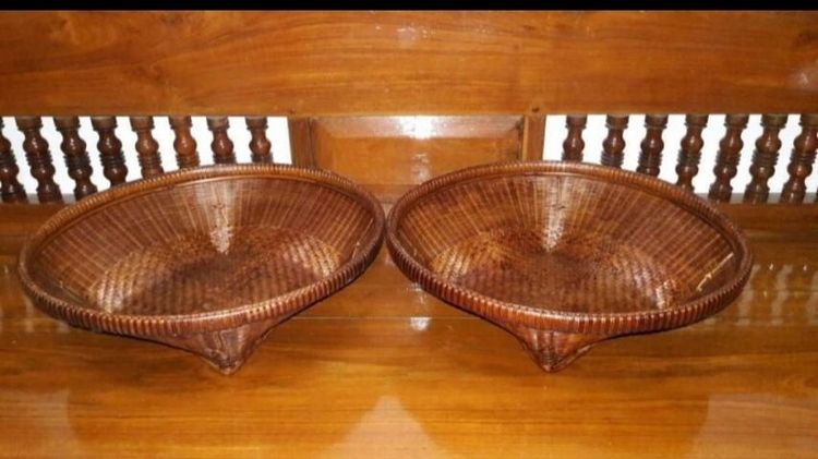 153กระจาด, ,กระจาดหาบ, กระจาดไม้ไผ่สาน รูปที่ 4