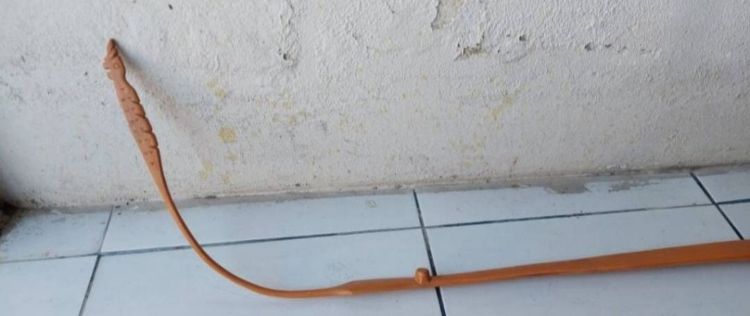 241 ไม้คาน, คานไม้ไผ่, คานไม้ไผ่เเกะสลักลายไทย รูปที่ 4